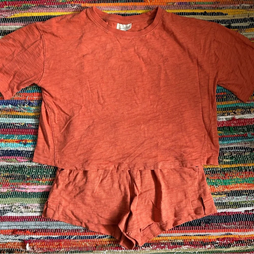 Universal Thread Burnt Orange Lounge Tee and Shorts Set M/S - Picture 1 of 7